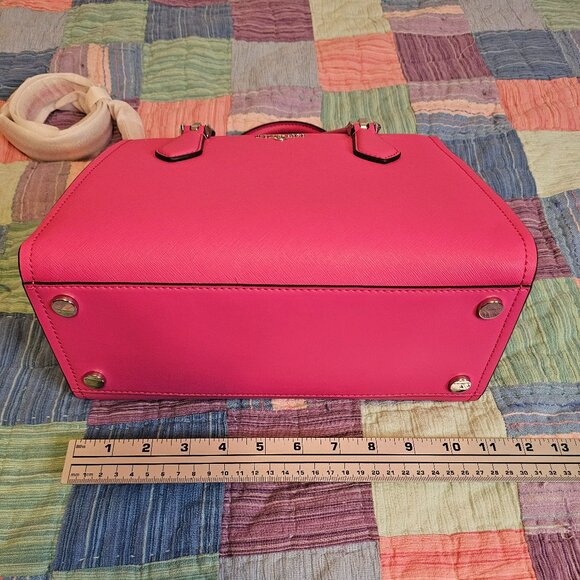 Michael Kors Marilyn Leather Satchel, Cerise, NWT - Picture 7 of 7